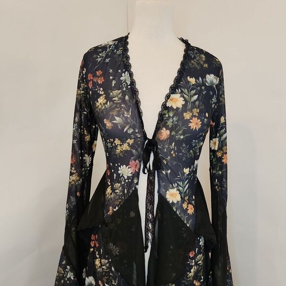 Dolls Kill Current Mood Floral Print Duster NWT SIZE S - Picture 3 of 10